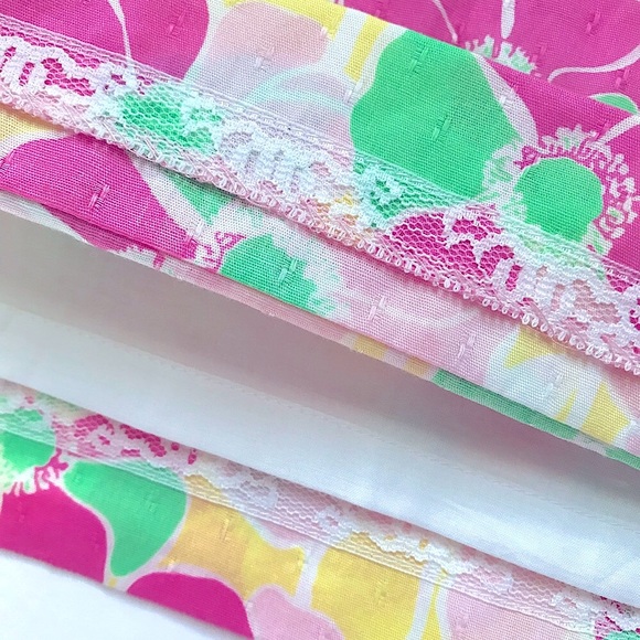 Lilly Pulitzer Pink & Green High Waisted Floral Print Skirt - Picture 3 of 7